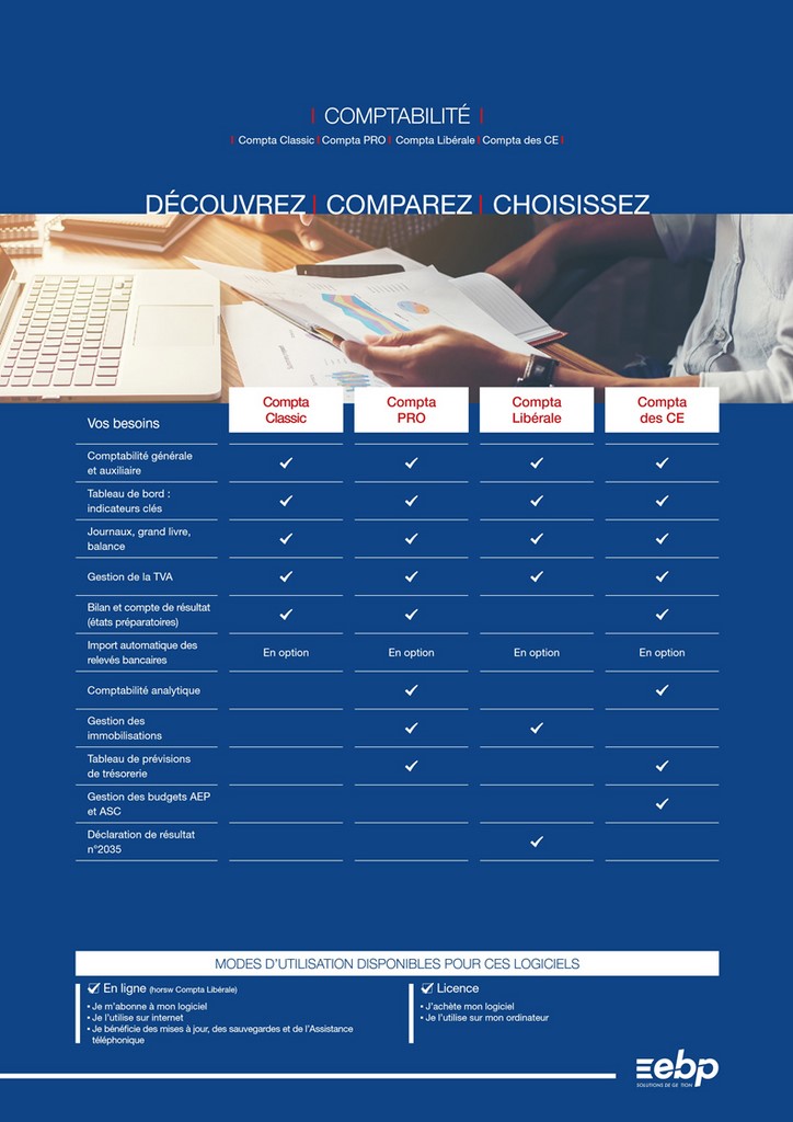 comptabilité EBP comparatif